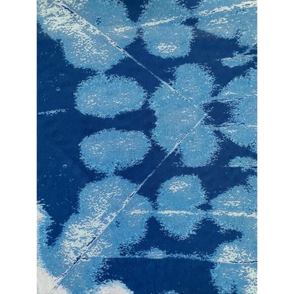 PRABAL GURUNG BLUE TIE DYE FITTED MESH TOP - Picture 3 of 4